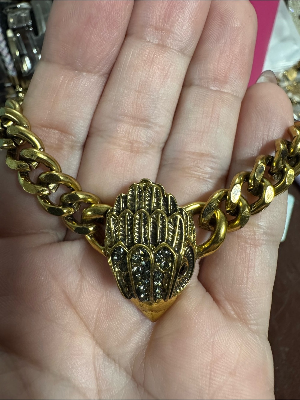 Kurt Geiger Gold-Tone Chain Bracelet